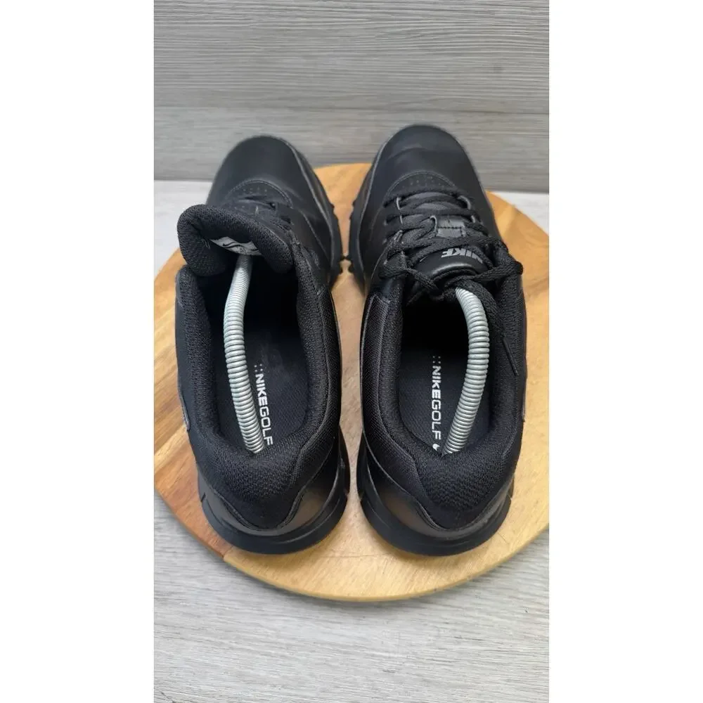 Nike Durasport 4 Golf Shoes Black Leather Sneakers 844550-001 Men 9.5